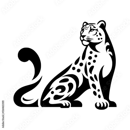 Abstract leopard illustration showcasing elegance 