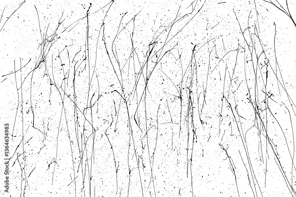 Texture wall grunge. Pattern paper old. Textured art rough design surface. Black splash on transparent background. PNG format.