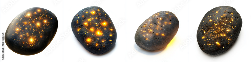 Magical glowing pebbles embedded with tiny fireflies create mesmerizing display of light and wonder