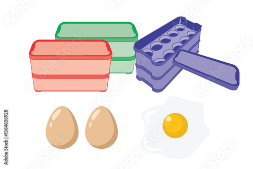 Box container protector basket for eggs