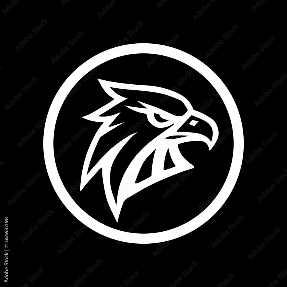 Fototapeta premium eagle head logo isolated on transparent background