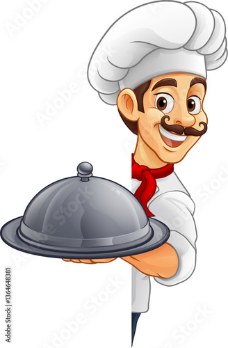 A chef or baker cartoon coo...