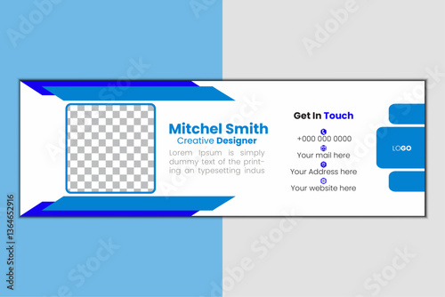 Unique and minimal email signature design 