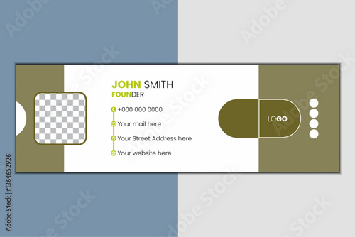 Unique and minimal email signature design 