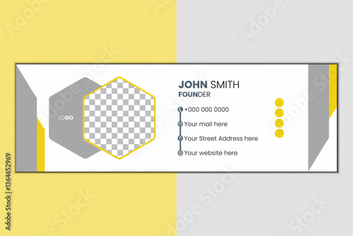Unique and minimal email signature design 