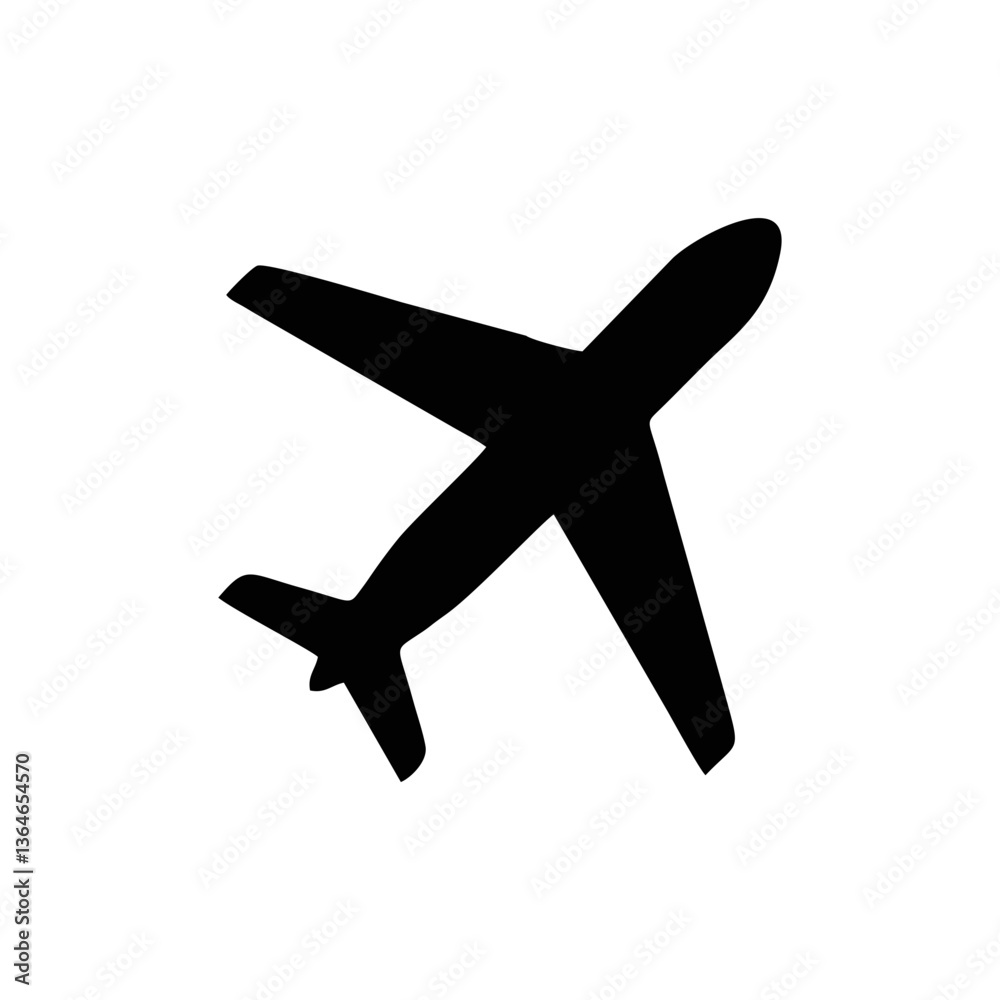 Obraz premium airplane icon isolated on transparent background