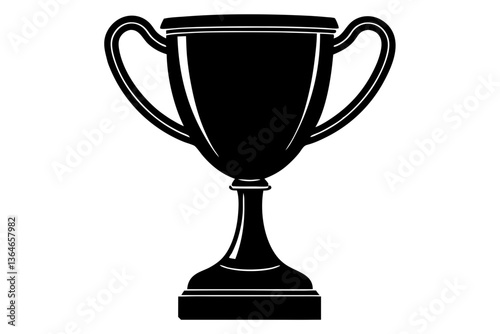 a trophy cup silhouette vector illustration