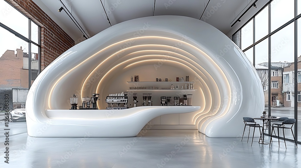 Obraz premium Modern Coffee Shop Interior Design