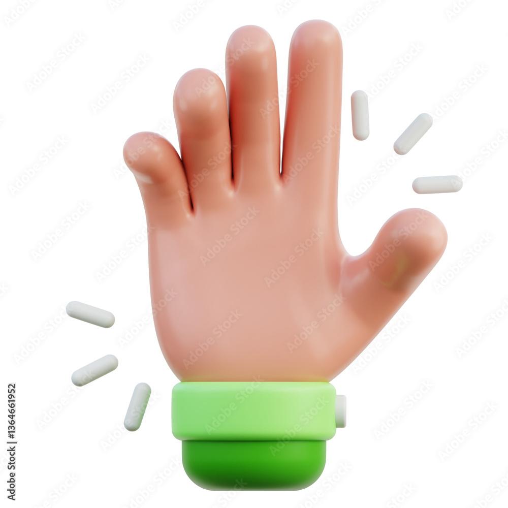 Obraz premium Ask hand gesture 3D Illustration