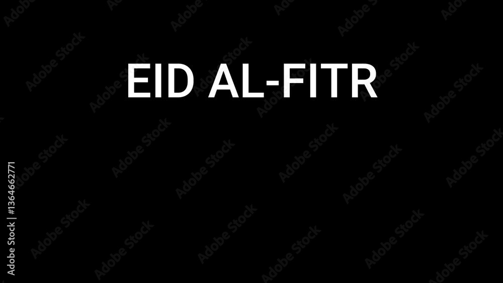 Eid Al-Fitr Islamic Holiday Greeting Animation 3D Animated 4K Video on Black Background
Eid Al-Fitr Islamic Holiday Greeting Animation 3D Animated 4K Video on Black Background
