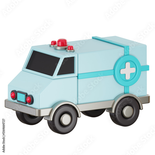 Ambulance 3D Illustration