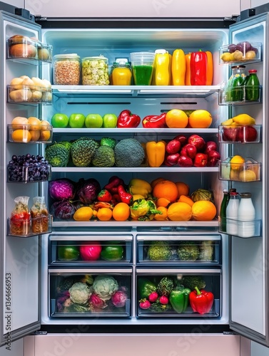 Wallpaper Mural Healthy Food Fridge: Kitchen Organization. Torontodigital.ca