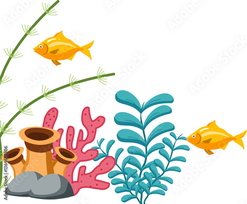 Underwater Coral Reef Corner