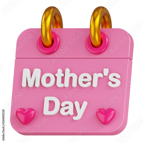 Mother Day Calender 3D Illustration