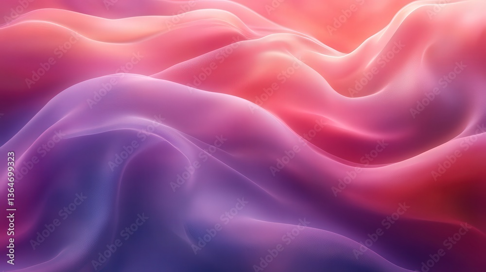 Fototapeta premium Soft Fluid Waves of Colorful Textures in Gentle Light Display