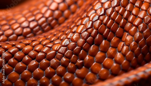 Captivating Close-Up of a Vivid Orange Snake Scales Pattern