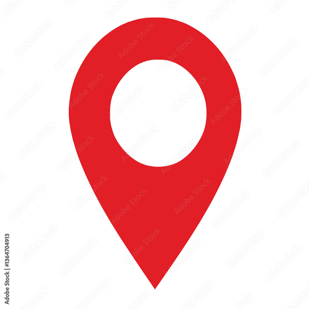 Vector Modern Navigation Symbol Featuring a Red Location Pin with Clean Lines and a Sleek Digital Art Look Vector Modern Navigation Symbol Featuring a Red Location Pin with Clean Lines and a Sleek Digital Art Look