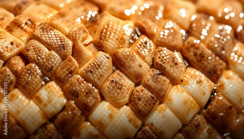Exquisite Close-Up of Delicious Braided Bread Texture