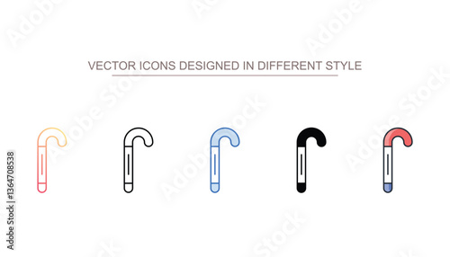Hand Stick icon design with white background stock illustration