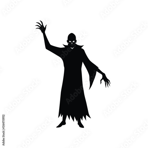 Silhouette of a woman and girl dancing in elegant dresses, showcasing beauty, style, and movement in a vector illustration