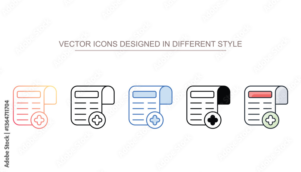 Prescription icon design with white background stock illustration Prescription icon design with white background stock illustration