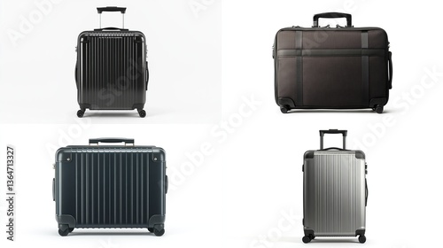 Wallpaper Mural Four carry-on suitcases; black, brown, dark gray, silver. Torontodigital.ca