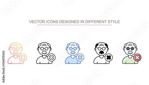 Blind icon design with white background stock illustration