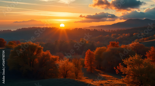 sunrise over the mountains