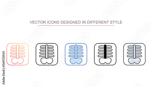 X Ray icon design with white background stock illustration