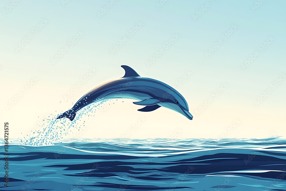 Obraz premium dolphin jumping out of water