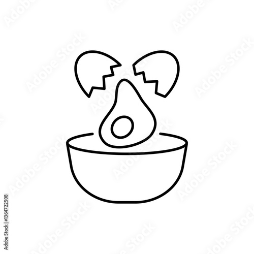Cooking icon editable stroke: scrambled eggs