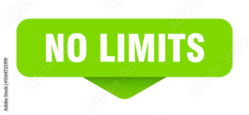 no limits sticker. no limits sign on transparent background