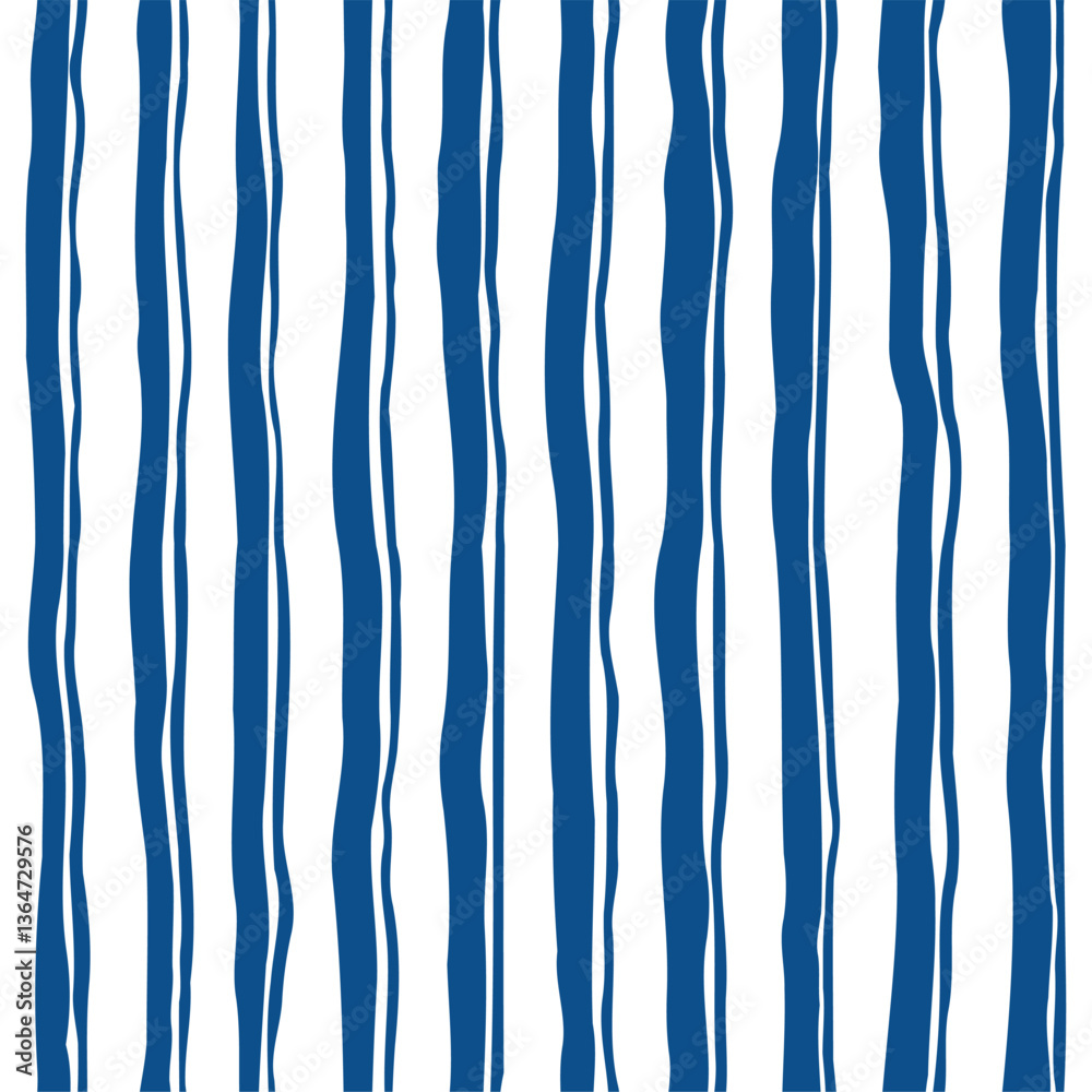 custom made wallpaper toronto digitalSeamless vector pattern with blue stripes and linear graphics in a whimsical style on a white background. Trendy for 2025, ideal for textiles, prints, wallpapers, packaging, and modern decor.
