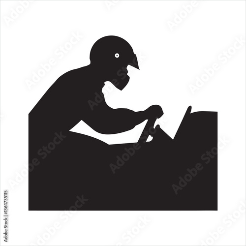 Fast Racing Driver black silhouette
