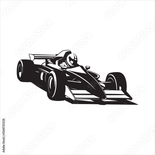 Fast Racing Driver black silhouette
