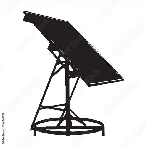 solar panel black silhouette
