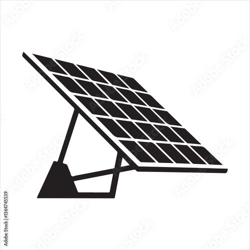 solar panel black silhouette
