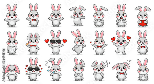 Cute Bunny Stickers Pack