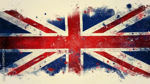 Abstract Union Jack Flag Artwork A Contemporary British Design