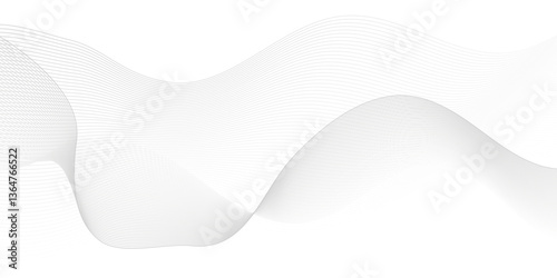 Abstract dynamic creative smooth beautiful space digital composite sound and wave bland line. frequency flow business stripe gradient white vector technology template background.