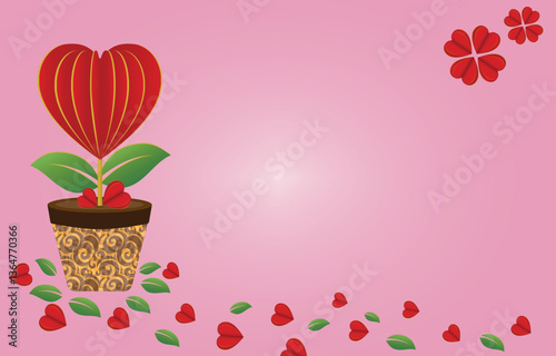 love valentine heart background flowers wedding