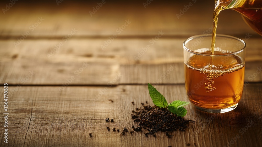 Pouring Tea: A Moment of Tranquility Pouring Tea: A Moment of Tranquility