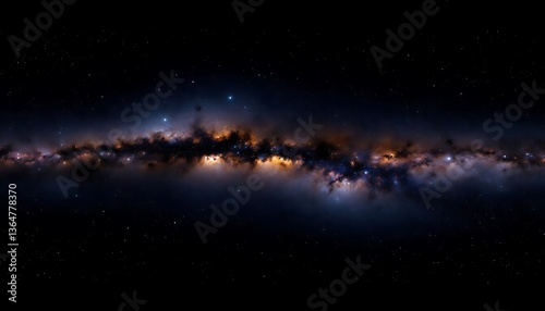 Stunning Milky Way Galaxy View with Stars and Nebula in Deep Space