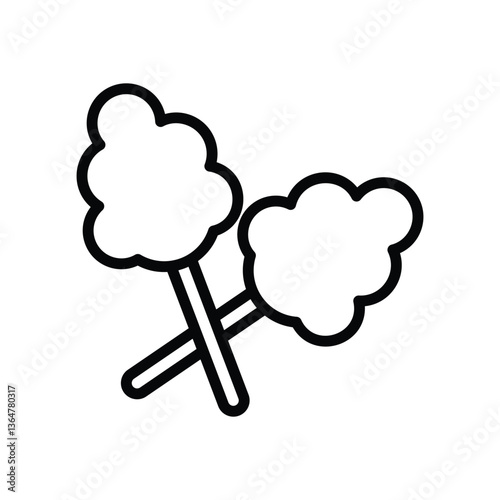 Cotton candy Vector icon