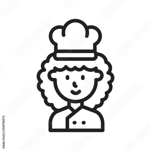 Woman Cooking icon vector image. Suitable for mobile apps, web apps and print media.