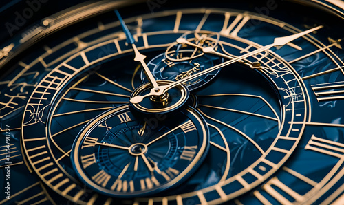 Wallpaper Mural Intricate Close-Up of Vintage Clockwork with Elaborate Details Torontodigital.ca