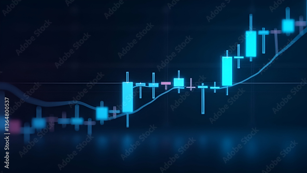 Illustration of Stock market or forex trading graph and candlestick chart suitable for financial investment concept. Generative AI concept as Illustration of stock market or forex trading graph with c Illustration of Stock market or forex trading graph and candlestick chart suitable for financial investment concept. Generative AI concept as Illustration of stock market or forex trading graph with c