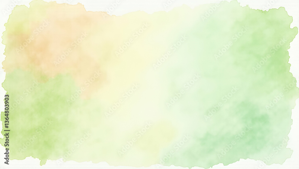 Watercolor Texture with Earthy Tones and Soft Greens: Perfect Natural Background for Nature-Inspired Projects with Empty Space on the Left Side in Photo Stock Watercolor Texture with Earthy Tones and Soft Greens: Perfect Natural Background for Nature-Inspired Projects with Empty Space on the Left Side in Photo Stock