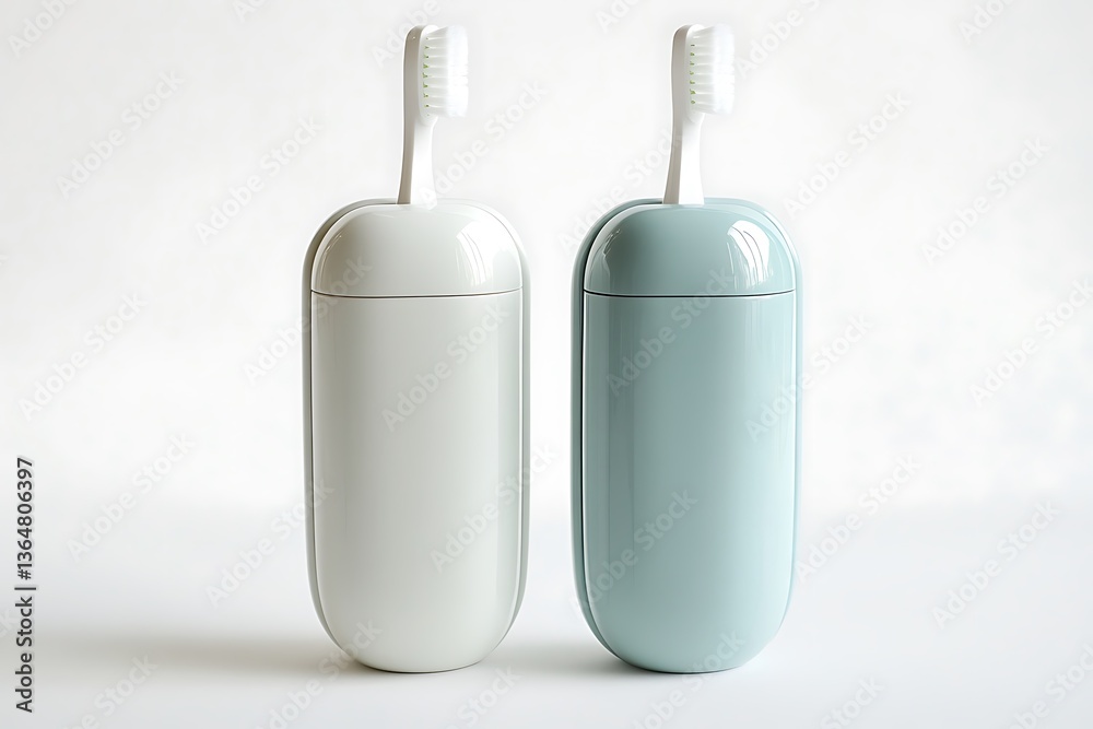 3D Compact Travel Toothbrush Holder with Secure Lid 3D Compact Travel Toothbrush Holder with Secure Lid