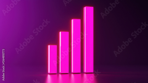 vibrant bar chart displays increasing values in striking pink hue, symbolizing growth and progress Free Download vibrant bar chart displays increasing values in striking pink hue, symbolizing growth and progress - GFXLoad